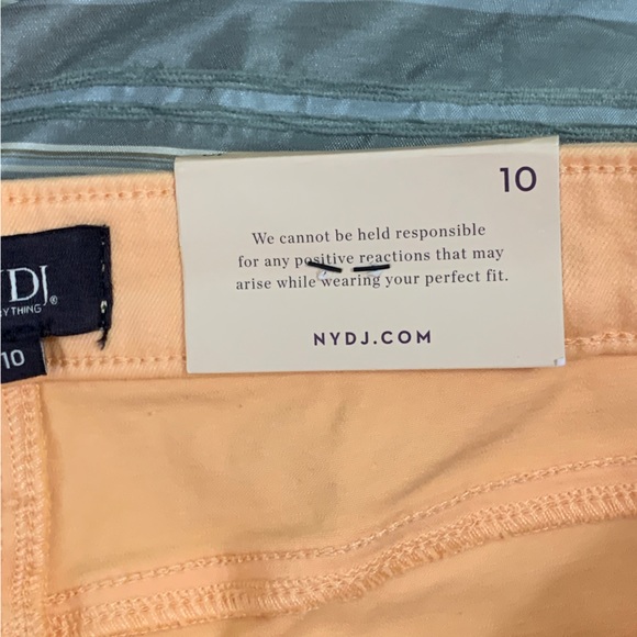 NYDJ Wide Leg Pedal Pusher Crop Jeans Leon Melon - Picture 4 of 6